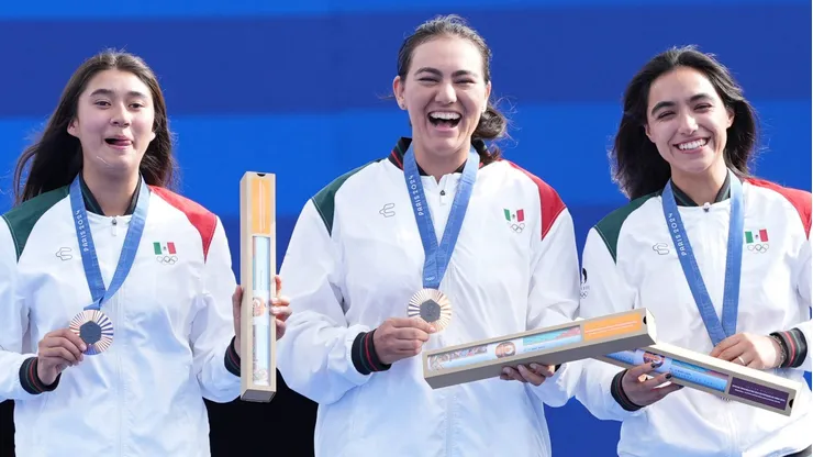 México ganó su primera medalla con el equipo femenil de tiro con arco