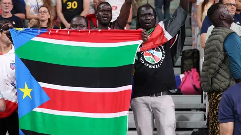 Los aficionados de Sudán del Sur acompañaron a su equipo.