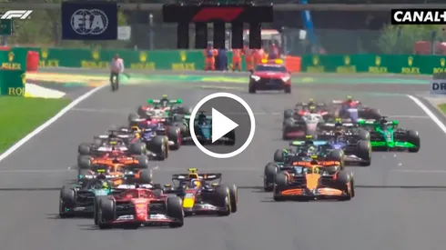 Checo Pérez perdió su posición en la largada