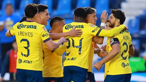 Los jugadores del América, a puro festejo.