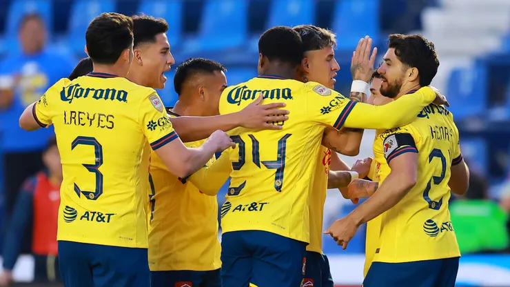 Los jugadores del América, a puro festejo.