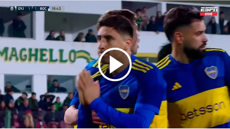 Miguel Merentiel marcó otra vez para Boca.