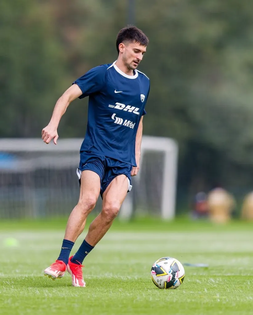 Ignacio Pussetto ya empezó a entrenar con Pumas (Fuente: @nachopussetto)