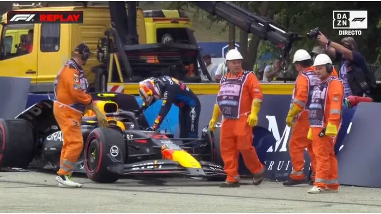 Checo Pérez se accidentó en la Clasificación del GP de Hungría
