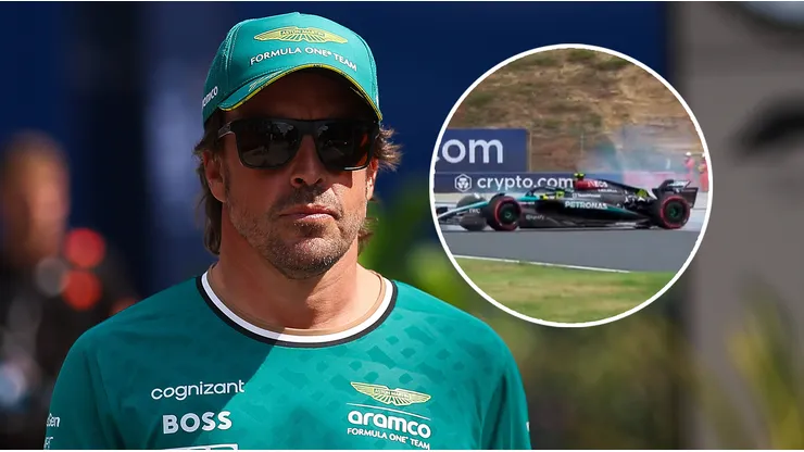 Fernando Alonso no pudo aprovechar los neumáticos blancos por culpa de Lewis Hamilton