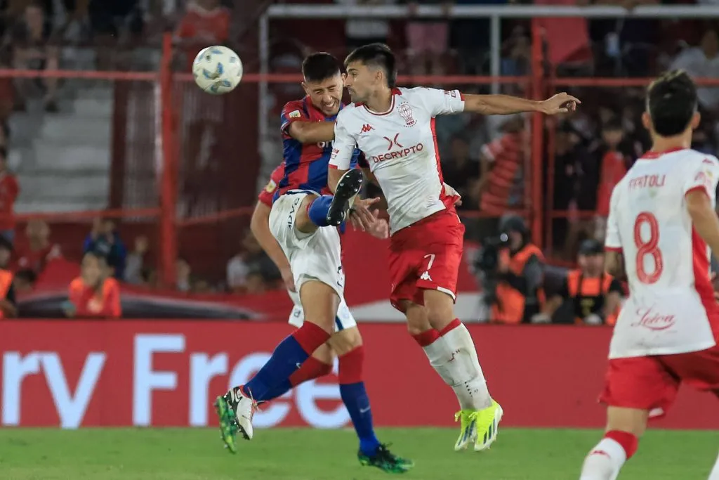 Ignacio Pussetto anotó 11 goles en 34 partidos desde su vuelta a Huracán a mediados del 2023. (Imago)