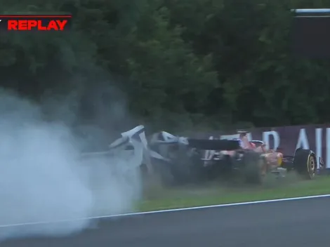 ¡Bandera roja! Leclerc se despide de la P2 tras un fuerte accidente