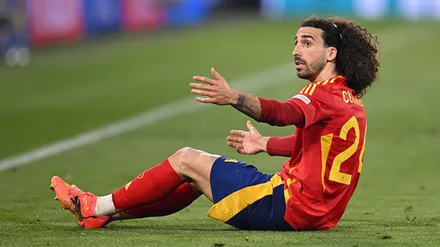Marc Cucurella, silbado en la final en Alemania.
