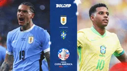 Uruguay y Brasil chocan por los cuartos de final.