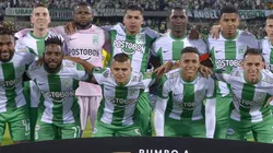 MEDELLIN, COLOMBIA - AUGUST 03: Players of Atletico Nacional pose for a photo prior to a Copa CONMEBOL Libertadores 2023 round of sixteen first leg match between Atletico Nacional and Racing Club at Estadio Atanasio Girardot on August 03, 2023 in Medellin, Colombia. (Photo by Gabriel Aponte/Getty Images)