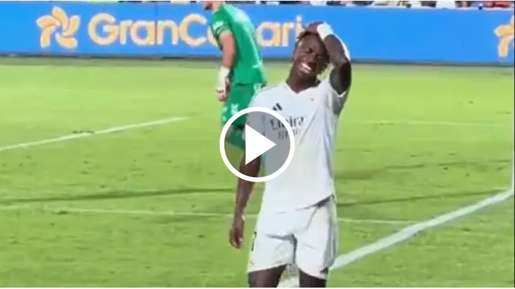 El provocador gesto de Vinicius Jr. a la afición de Las Palmas que generó polémica en redes
