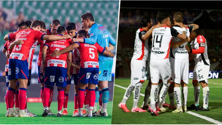 Atlético San Luis y Atlas se enfrentan este viernes