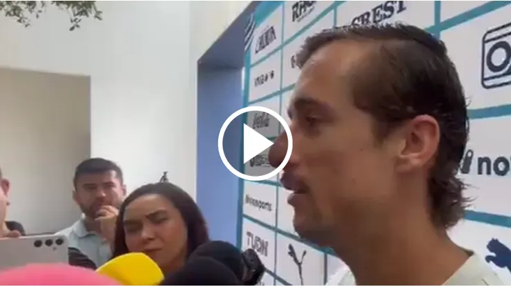 El extremo de Rayados habló con los medios de comunicación.