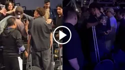 Igor Lichnovsky presenciando la exhibición de Floyd Mayweather.