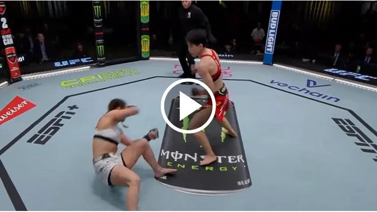 Wang Cong entregó el KO de la noche y del fin de semana en UFC Fight Night.