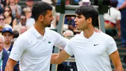 Carlos Alcaraz y Novak Djokovic en Wimbledon