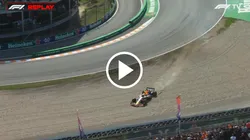 Checo Pérez salió de la pista en la FP2