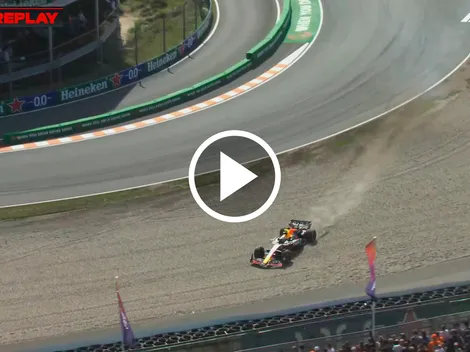 El despiste de Checo Pérez en la FP2 del Gran Premio de Países Bajos