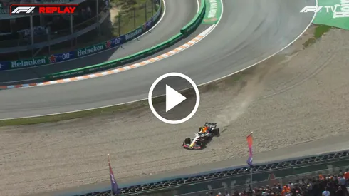 Checo Pérez salió de la pista en la FP2