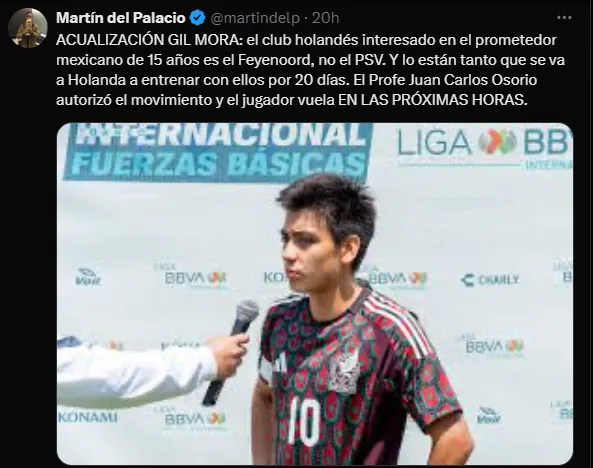 El jugador es una de las jóvenes promesas del fútbol mexicano. [Foto Redes Sociales]