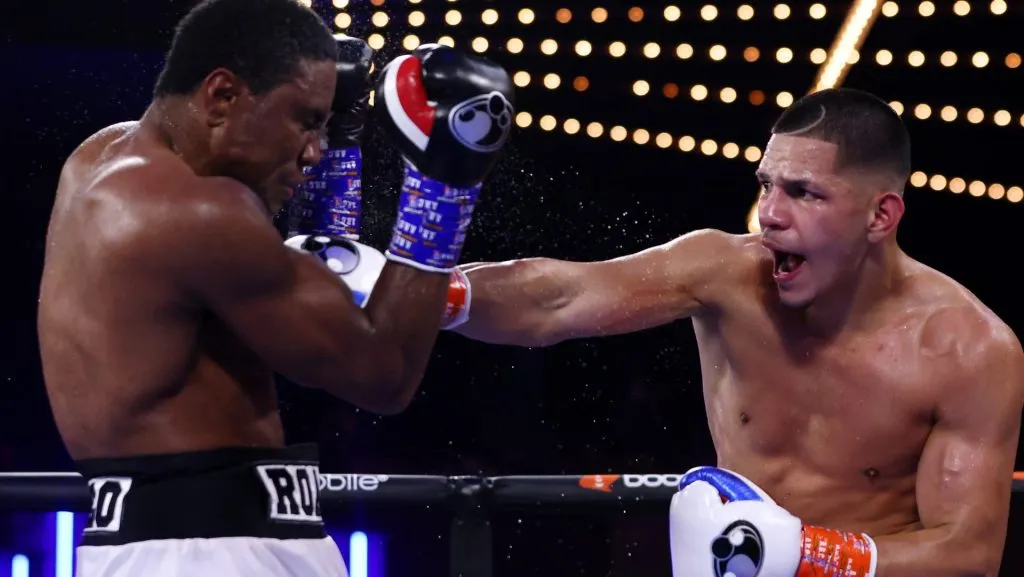 Edgar Berlanga confía en su pegada para vencer a Canelo Álvarez el 14 de septiembre. (GETTY IMAGES)