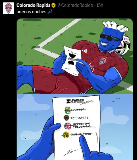 Colorado Rapids aprovechó y se burló de sus víctimas de la Leagues Cup. [Foto Redes Sociales]