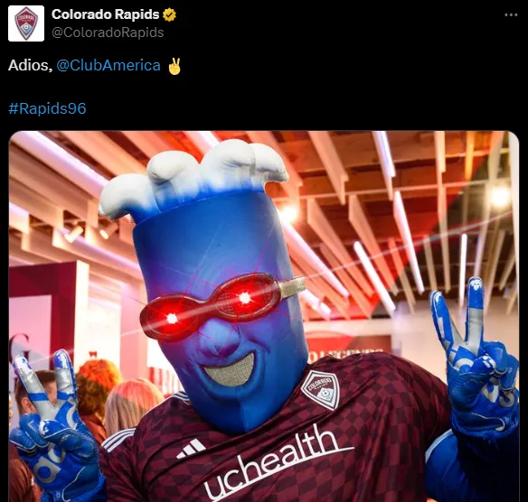 Así se burlaba Colorado Rapids del América tras eliminarlo. [Foto Redes Sociales]