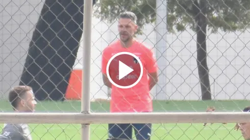 Demichelis, enérgico en su primer entrenamiento.