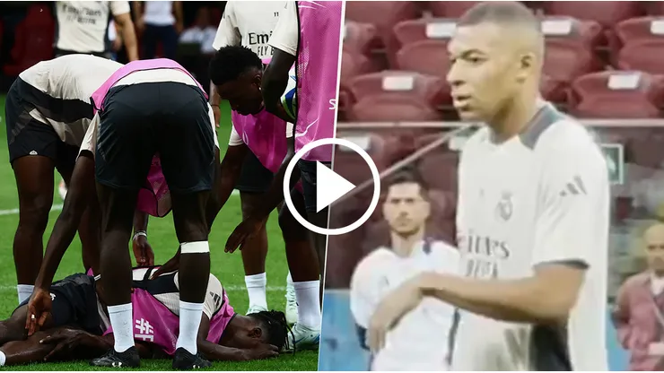 La impensada reacción de Kylian Mbappé ante la lesión de Camavinga antes de Real Madrid vs. Atalanta