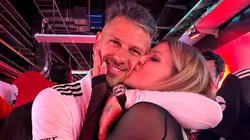 Martín Demichelis y su esposa, Evangelina Anderson.