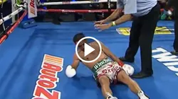 Venado López quedó en mal estado después de sufrir un brutal KO por parte de Angelo Leo.