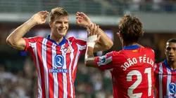 Los jugadores de Atlético Madrid, a puro festejo.