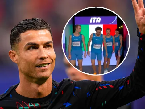 Cristiano Ronaldo fue homenajeado por atletas italianos en París 2024