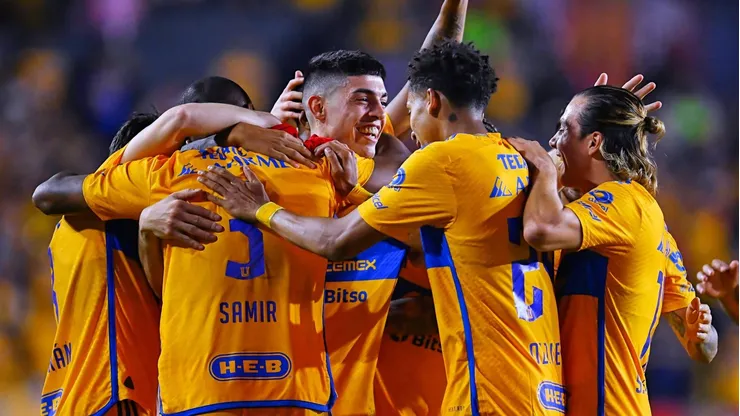 RECORD DATE NOT STATED Futbol Mexicano Clausura 2024 Tigres UANL vs Mazatlan FC Samir Caetano celebrates his goal 5-1 of Tigres during the 12th round match between Tigres UANL and Mazatlan FC as part of the Torneo Clausura 2024 Liga BBVA MX at Universitario Stadium on March 16, 2024 in Monterrey, Nuevo Leon, Mexico. MONTERREY NUEVO LEON MEXICO PUBLICATIONxNOTxINxMEXxCHNxRUS Copyright: xJorgexMartinezx 20240316211452_LMX_C24_UANL_MAZ_CAETANO283