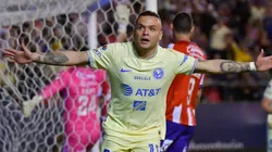 Jonathan Rodríguez tras su gol ante el San Luis.