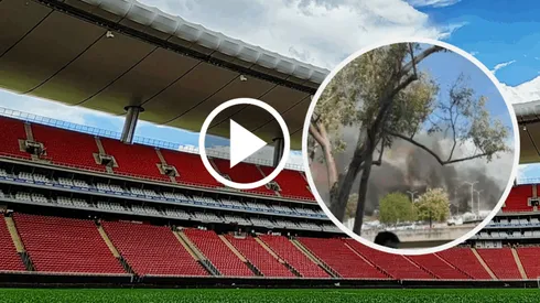 Incendio en las afueras del Estadio Akron antes del Chivas - Atlas.