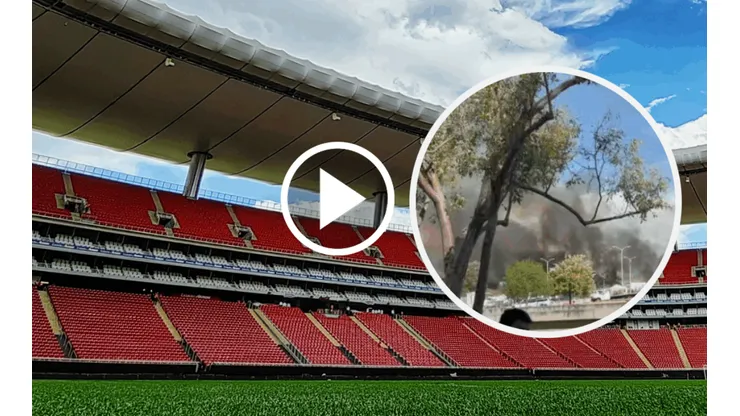 Incendio en las afueras del Estadio Akron antes del Chivas - Atlas.
