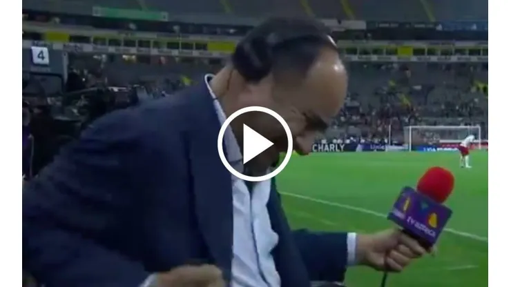 Festejo de gol de David Medrano