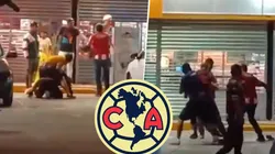 Pelea campal frente a un Oxxo del Lastras.