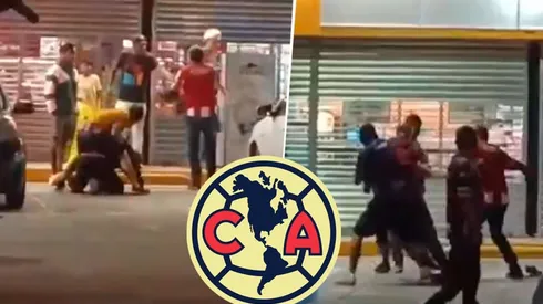 Pelea campal frente a un Oxxo del Lastras.