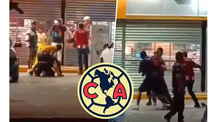 Pelea campal frente a un Oxxo del Lastras.