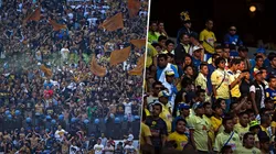 Afición de Pumas y América en el Azteca.