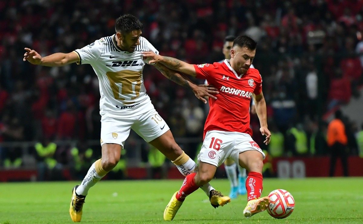Las alineaciones de Pumas UNAM vs. Toluca por la Jornada 15 del ...