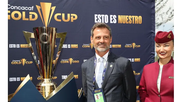 Diego Cocca en el sorteo de la Copa Oro 2023.
