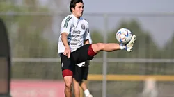 Córdova durante un entrenamiento del Tricolor.