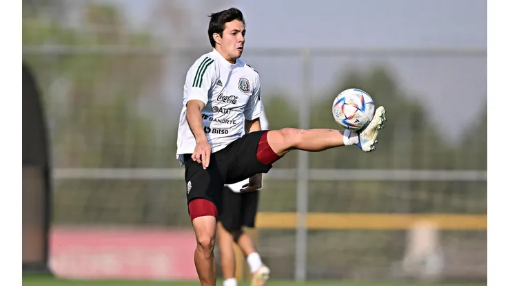 Córdova durante un entrenamiento del Tricolor.