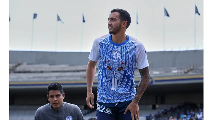 Luis Chávez en la visita del Pachuca a los Pumas en el Clausura 2023.