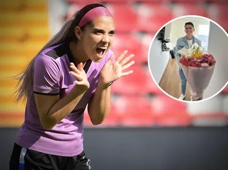 ¡Con ramo de flores! Nailea Vidrio presume romántico encuentro con Israel Reyes