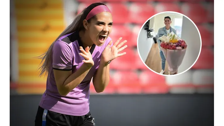 ¡Con ramo de flores! Nailea Vidrio presume romántico encuentro con Israel Reyes