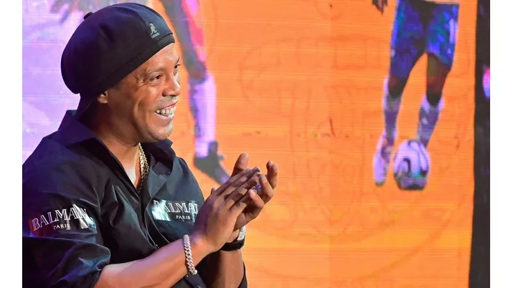 Ronaldinho estuvo en México en 2022 para su investidura en el Salón de la Fama.